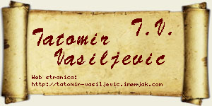 Tatomir Vasiljević vizit kartica
